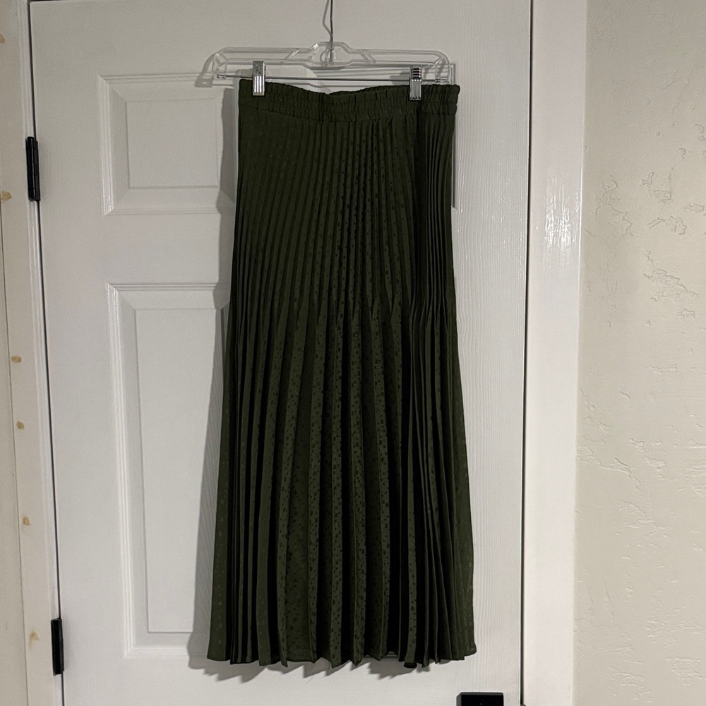 Max Studio Dark Green A-Line Skirt
